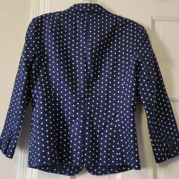 Banana Republic women’s Navy polka dot blazer Size 4P - Picture 2 of 5